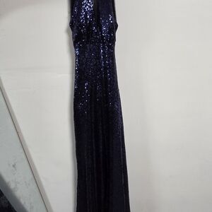 Morgan & Co. Navy Sequin Maxi Dress